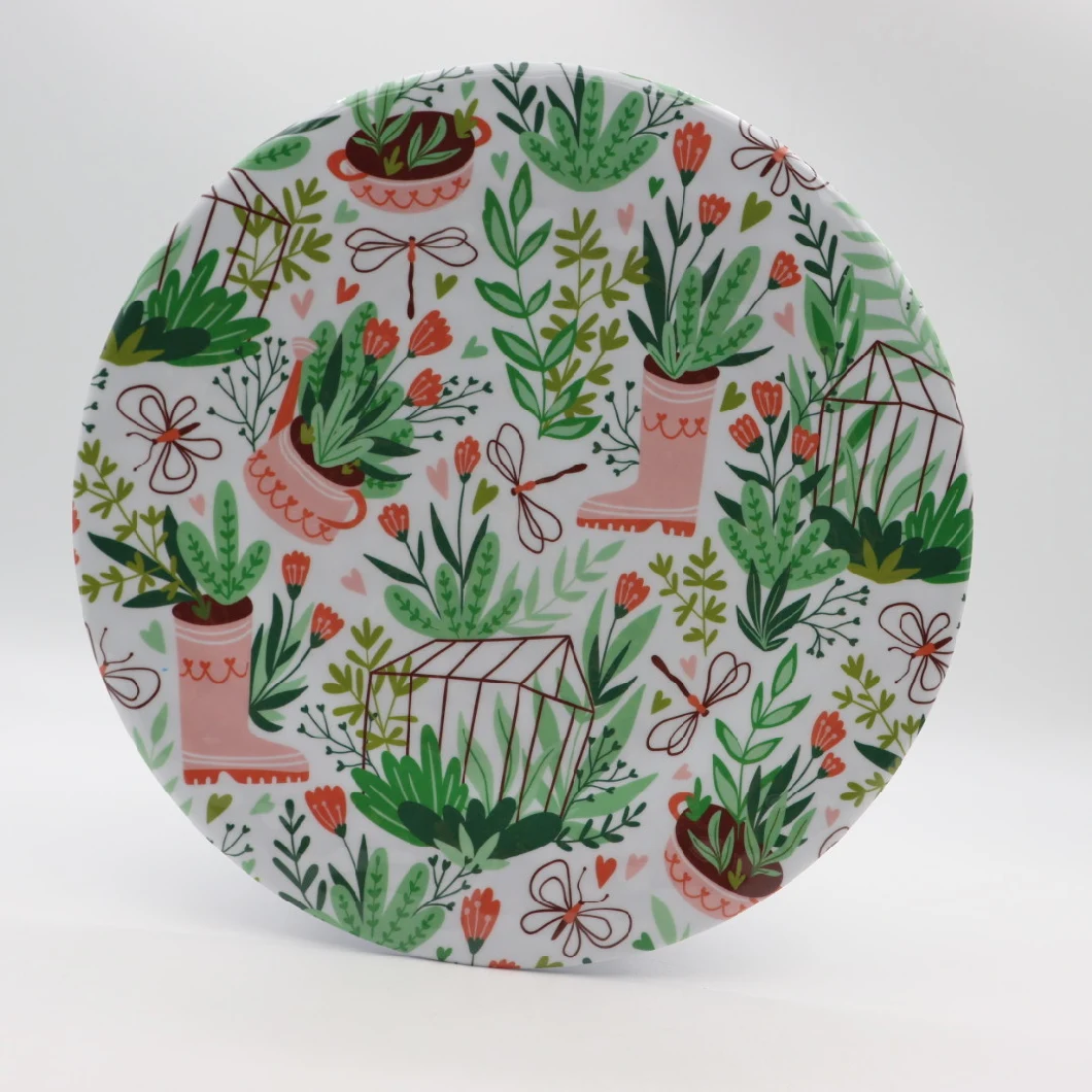 Customized Size Round Shape Reusable Melamine Plates Wholesale