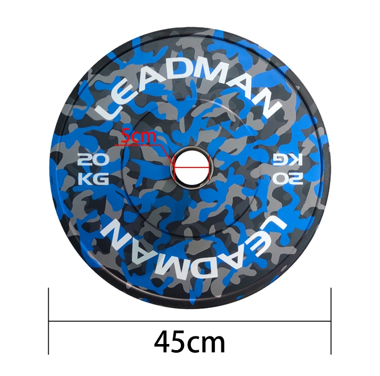 Leadman Home Gym Commercial Fitness Equipment New Arrivals Camo Weightlifting Bumper Plates