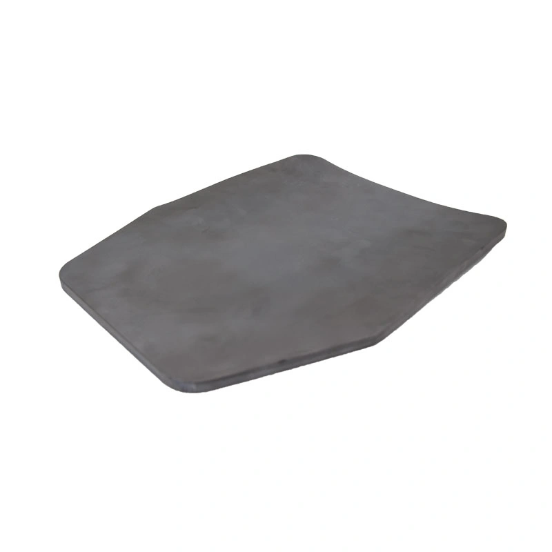 Bulletproof Plate Single-Curved Sintered Silicon Carbide (SIC) Ceramic Plate 218*270*9mm for Body Armour