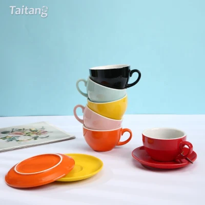 Tasse à café en céramique d'espresso de thé classique faite sur commande/tasse et soucoupe en céramique