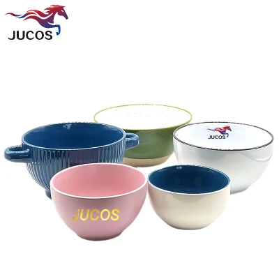 Bol en céramique en gros avec logo de conceptions de couleur de forme de taille personnalisée pour la promotion cadeau publicité Souvenirs hôtel porcelaine Homeware