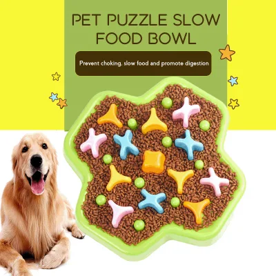 Puzzle Eco-Friendly Non Toxique Interactive Anti-Skid Feeder Slow Feeder Gamelle en plastique pour chiens de grande taille et de petite taille