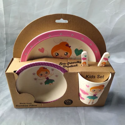 Assiette en mélamine 100 % mélamine en fibre de bambou pour enfants