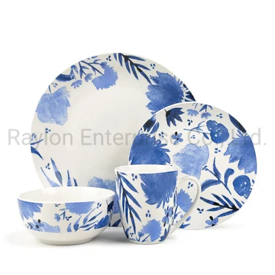 Vente en gros Amazon 16PCS Porcelaine Chine Céramique Dîner Vaisselle De Luxe